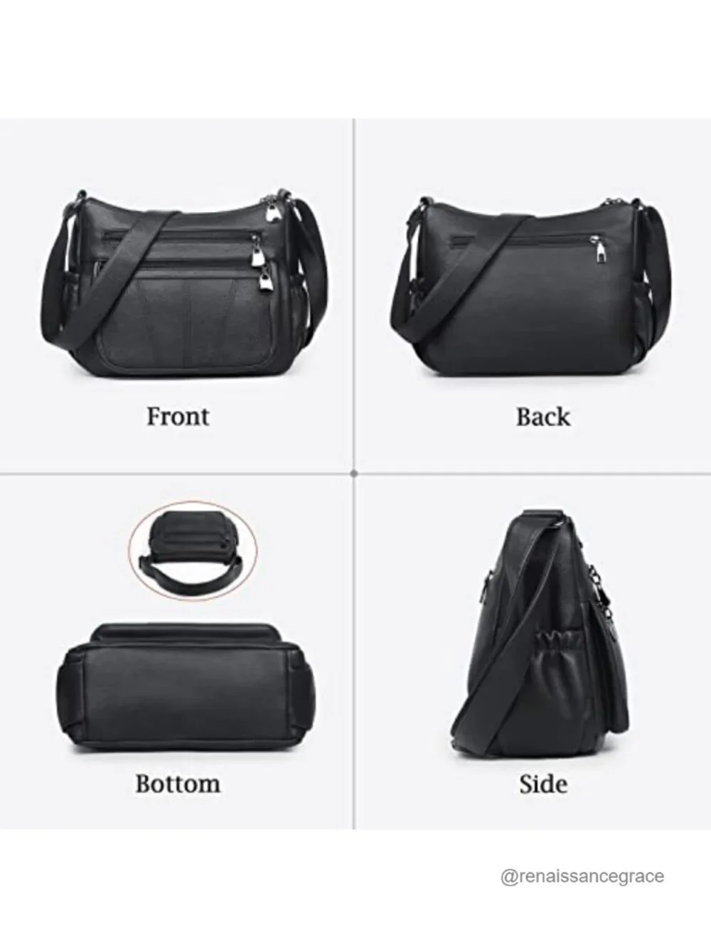 Women's Soft PU Leather Satchel Handbag | Crossbody Shoulder Bag